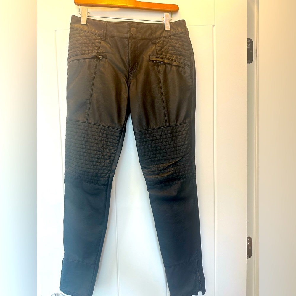 Free People faux leather black pants